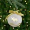 Northlight Moose Christmas Glass Ball Ornament - Gold and White - 4"